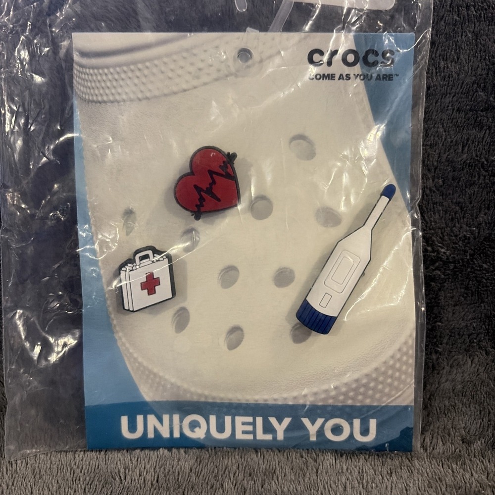 Crocs Jibbitz Medical 3 Pack Shoe Charms~New In Package